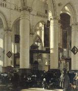 WITTE, Emanuel de interior of a church oil